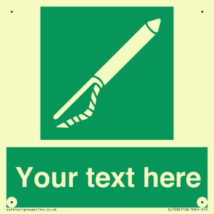 Custom sign safe condition Line throwing appliance